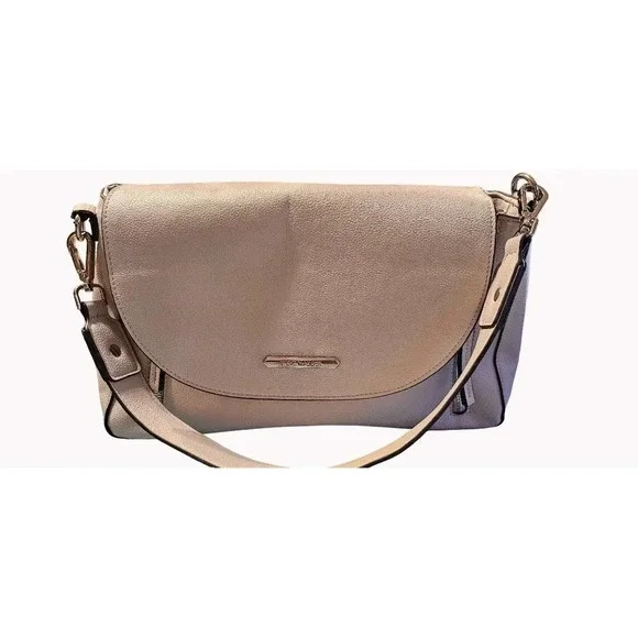 Steve Madden Gray Textured Tote Purse One Strap 11 inch Drop Multi Pockets - Picture 2 of 14